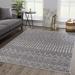 Tigris TGS-2329 7'10" x 10' Contemporary,Transitional,Farmhouse Ivory/Black Area Rug - Hauteloom