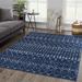 Tigris TGS-2335 2'7" x 7'3" Contemporary,Transitional Ivory/Blue/Gray/Navy/Blue/Gray Runner - Hauteloom