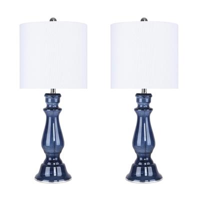25 Inch Glass Table Lamp Set Of 2, Grandview Gallery Gold Table Lamp