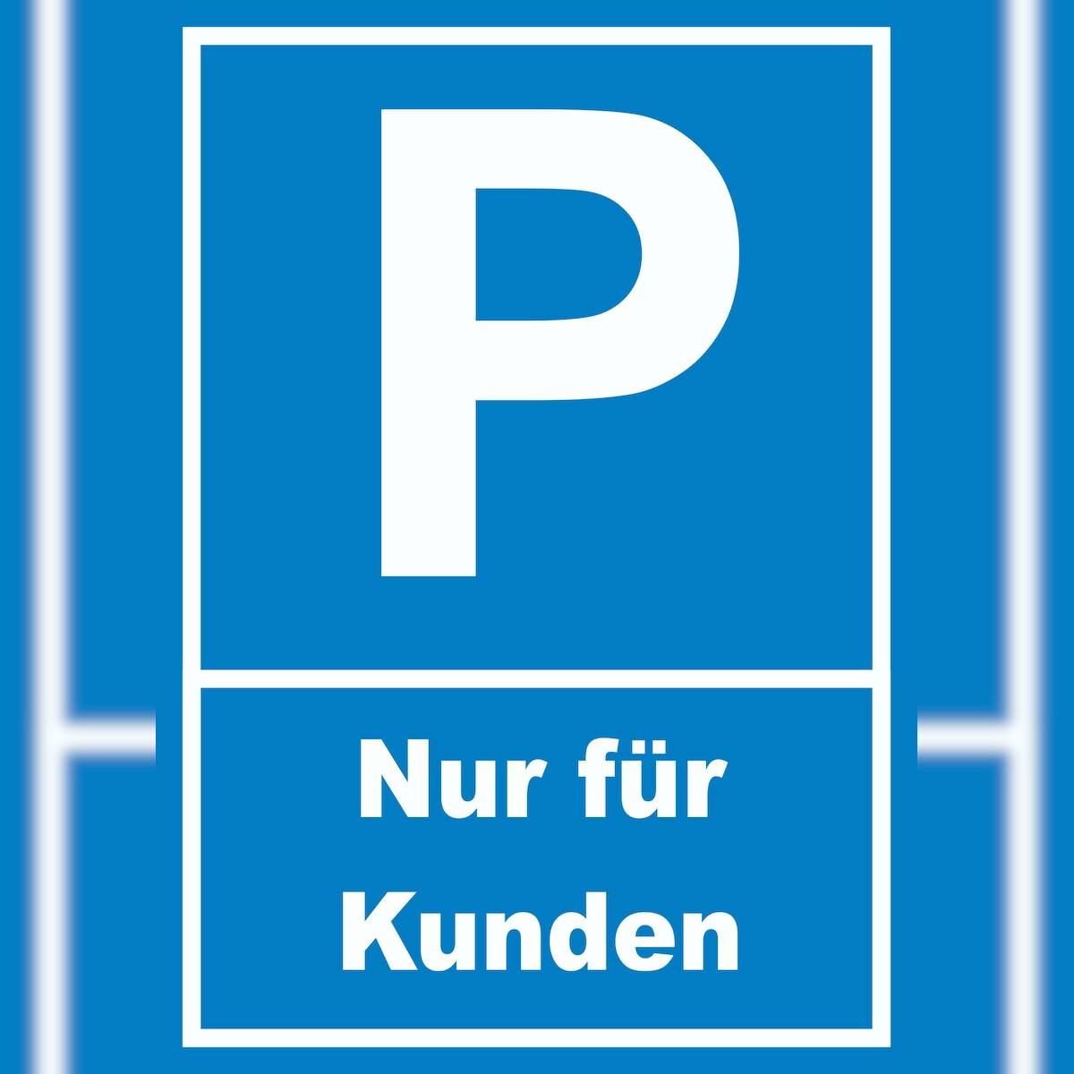 HB-Druck Kunden Parkplatz Schild Nur für Kunden A0 Rückseite selbstklebend Image