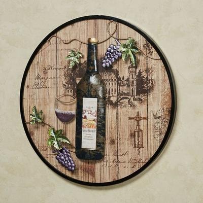 Villa Wine Wall Art Brown , Brown