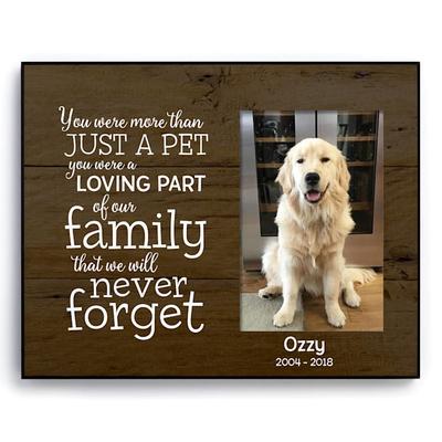 Custom Personalization Solutions More Than Just A Pet Personalized Memorial Picture Frame for Dogs, .9 LB, Brown