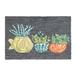 "Liora Manne Frontporch Happy Plant Indoor/Outdoor Rug Navy 1'8"" x 2'6"" - Trans Ocean FTP12456833"