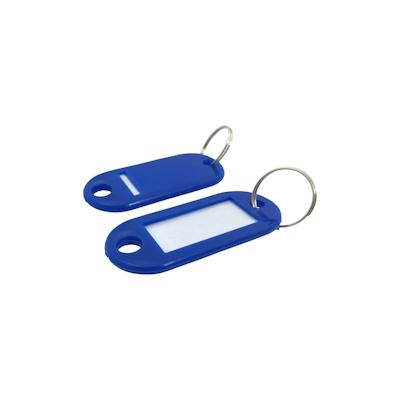 1-PACK 500x Schlüsselanhänger mit Schlüsselring und Einleger BLAU