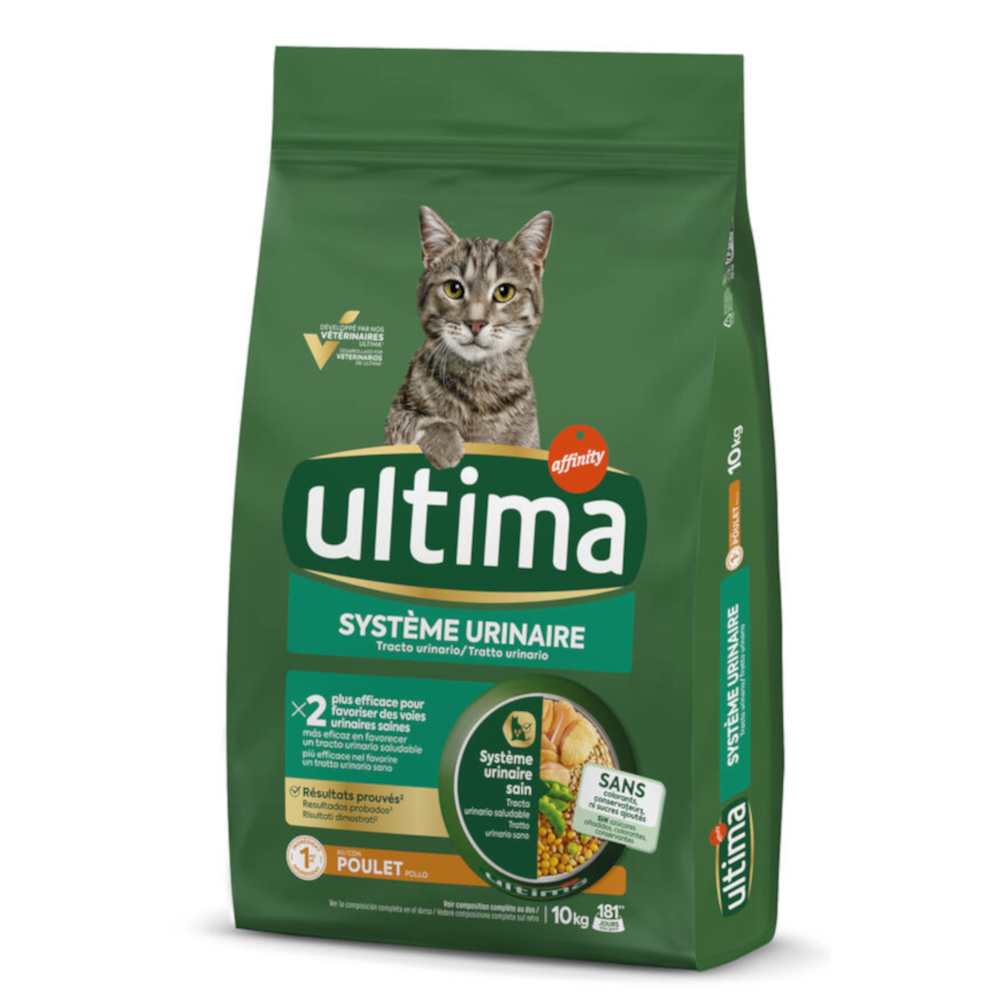 1,5 kg gratis! 7,5 kg / 10 kg Ultima Cat Crocchette per gatti - (8,5 + 1,5 kg) Urinary Tract Pollo