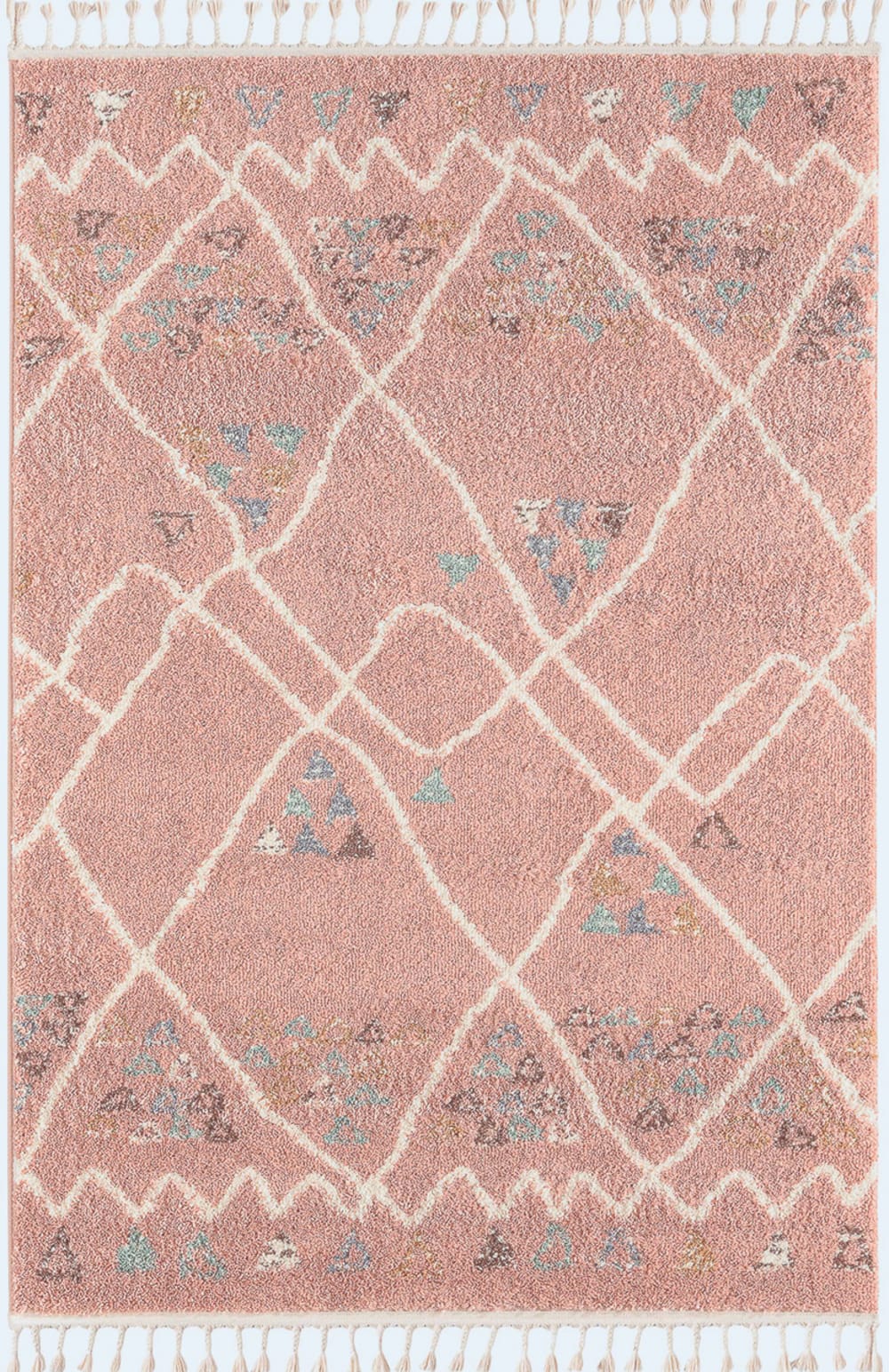 Tapis salon ethnique rose 120x170 style berbere