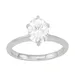 Charles & Colvard 14k White Gold 2 1/10 Carat T.W. Lab-Created Moissanite Oval Solitaire Engagement Ring, Women's, Size: 7