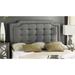 SAFAVIEH Saphire Grey Upholstered Tufted Headboard (King)