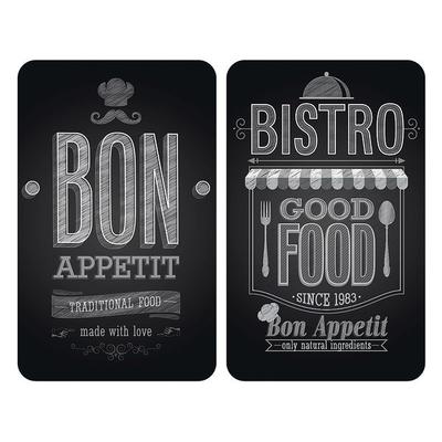 2er-Set Herdabdeckplatte Universal »Bon Appetit«, Wenko, 30x52 cm