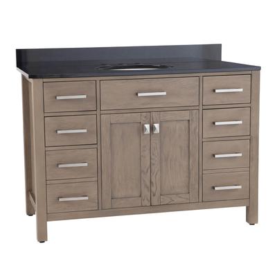 Randolph Morris Mason Hill 48 Inch Oak Vanity with Oval Undermount Sink - Gray Oak RM248GY-RBM