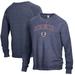 Men's Heathered Navy Eastern Connecticut State Warriors The Champ Tri-Blend Pullover Sweatshirt