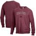 Men's Alternative Apparel Heathered Maroon Texas State Bobcats The Champ Raglan Pullover Sweatshirt