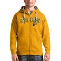 Men's Antigua Gold Indiana Pacers Victory Full-Zip Hoodie