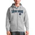 Men's Antigua Heathered Gray Minnesota Timberwolves Victory Full-Zip Hoodie