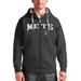 Men's Antigua Charcoal Brooklyn Nets Victory Full-Zip Hoodie