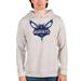 Men's Antigua Cream Charlotte Hornets Logo Absolute Pullover Hoodie