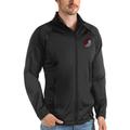 Men's Antigua Black Portland Trail Blazers Links Full-Zip Golf Jacket