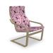 East Urban Home Rhythmic Flying Moths Indoor/Outdoor Seat/Back Cushion Polyester in Indigo/Pink | 1.57 H x 21.26 W x 48 D in | Wayfair
