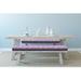 East Urban Home Ambesonne Floral Bench Cushion Set Of 2, Pastel Purple Tones Zentangle Ornamental Flowers & Curlicue Lines | Wayfair