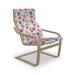 East Urban Home Flower Petals Garden Indoor/Outdoor Seat/Back Cushion Polyester in Gray/Indigo/Pink | 1.57 H x 21.26 W x 48 D in | Wayfair