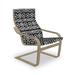 East Urban Home Monochromatic Graphic of Motif in Grunge Style Indoor/Outdoor Seat/Back Cushion in Black/Gray | Wayfair