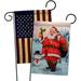 Ornament Collection Joyful Santa Christmas 2-Sided Polyester 18.5 x 13 in. Garden Flag in Blue/Red/White | 18.5 H x 13 W in | Wayfair