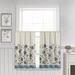 Red Barrel Studio® Earnestene Royal Garden Kitchen Tier Window Curtain Panels Blue 58X36 Set(Each 29X36) Polyester in White | 36 H x 29 W in | Wayfair