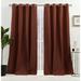 Nicole Miller New York Sawyer Cotton Blend Grommet Top Light Filtering Curtain Panels Polyester/Rayon/Cotton Blend in Red | 96 H in | Wayfair