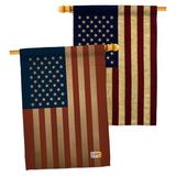 Breeze Decor Usa House Flags Pack Regional Yard Banner 28 X 40 Inches Double-Sided Decorative Home Decor in Blue/Brown/Yellow | Wayfair