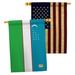 Breeze Decor Uzbekistan 2-Sided Polyester 3'3 x 2'3 ft. House Flag in Black/Blue/Green | 40 H x 28 W in | Wayfair BD-CY-HP-108370-IP-BOAA-D-US15-BD