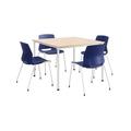KFI Studios Dailey-" Lola Set 42" L Square Manufactured Wood Breakroom Table & Chair Set Metal in White | 31.7 H in | Wayfair