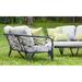 David Francis Furniture St. Tropez Loveseat Metal/Rust - Resistant Metal in Gray/Blue | 28 H x 61.5 W x 30 D in | Outdoor Furniture | Wayfair