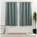 Nicole Miller New York Sawyer Cotton Blend Grommet Top Light Filtering Curtain Panels Polyester/Rayon/Cotton Blend in Green/Blue | 63 H in | Wayfair