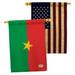 Breeze Decor Home Decor 2-Sided Polyester 3'3 x 2'3 ft. House Flag in Green/Red/Yellow | 40 H x 28 W in | Wayfair BD-CY-HP-108310-IP-BOAA-D-US15-BD
