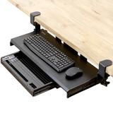 Vivo Clamp-on Keyboard Tray w/ Pencil Drawer Metal in Black | 3 H x 26.8 W x 12.3 D in | Wayfair MOUNT-KB05-4D