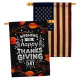 Ornament Collection 2-Sided Polyester 3'3 x 2 ft. House Flag in Black/Blue/Red | 40 H x 28 W in | Wayfair OC-TG-HP-192227-IP-BOAA-D-US20-OC