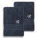 Lark Manor™ Alamanno Monogrammed 2 Piece 1 Turkish Cotton Bath Sheet Towel Set Terry Cloth/Turkish Cotton | Wayfair