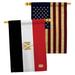 Breeze Decor Egypt House Flags Pack Nationality Regional Yard Banner 28 X 40 Inches Double-Sided Decorative Home Decor in Red | Wayfair