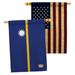 Breeze Decor Nauru 2-Sided Polyester 3'3 x 2'3 ft. House Flag in Black/Blue/Yellow | 40 H x 28 W in | Wayfair BD-CY-HP-108358-IP-BOAA-D-US15-BD