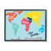 Stupell Industries Abstract Our Earth World Map Bold Shape Regions by Milli Villa - Graphic Art on Canvas in Blue | 14 H x 11 W x 1.5 D in | Wayfair