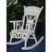 Bay Isle Home™ Deas Millie Child's Cotton Rocking Chair Wood in White, Size 28.0 H x 18.0 W x 28.0 D in | Wayfair CHMLR-W