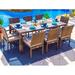 Latitude Run® 8 - Person 81.5" Long Outdoor Dining Set w/ Cushions Plastic/Wicker/Rattan in Brown | Wayfair AAF652E0D6544A68A04B369256660F8A