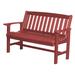 Wildridge Plastic Garden Outdoor Bench Plastic in Red | 36 H x 56 W x 25 D in | Wayfair LCC-225-cardinal red