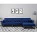 Blue Sectional - House of Hampton® Abubokar 115" Wide Velvet Reversible Sleeper Corner Sectional Velvet | 32.3 H x 115 W x 59.37 D in | Wayfair