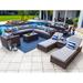 Latitude Run® Centralmont 21 Piece Rattan Complete Patio Set w/ Cushions Synthetic Wicker/All - Weather Wicker/Wicker/Rattan in Gray | Wayfair