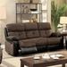 Latitude Run® Reclining Sofa, Brown & Black Polyester in Black/Brown | 41.5 H x 84 W x 37 D in | Wayfair 605137B581FB4B2C87C314F387EB4FDD