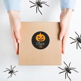 The Holiday Aisle® Thank You Spooky Pumpkin Happy Halloween Stickers in Black | 2 H x 2 W x 2 D in | Wayfair D64F5A97CC484A89AC2F7B9C7652FD89