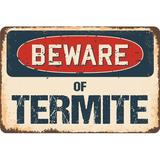 SignMission Beware of Termite Sign Aluminum in Blue/Brown/Gray | 7 H x 10 W in | Wayfair Z-A-710-BW-Termite