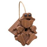 Loon Peak® Gasparilla Frog Birdhouse in Brown | 13 H x 10 W x 8.5 D in | Wayfair 3E02B9EE97B9476B9D6891716652A5DC