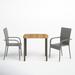 Joss & Main Patio Dining Table & Chairs Set Poly Rattan Wood/Wicker/Rattan in Gray | Wayfair 05A6A332027140C79EC8FA0C820E2789